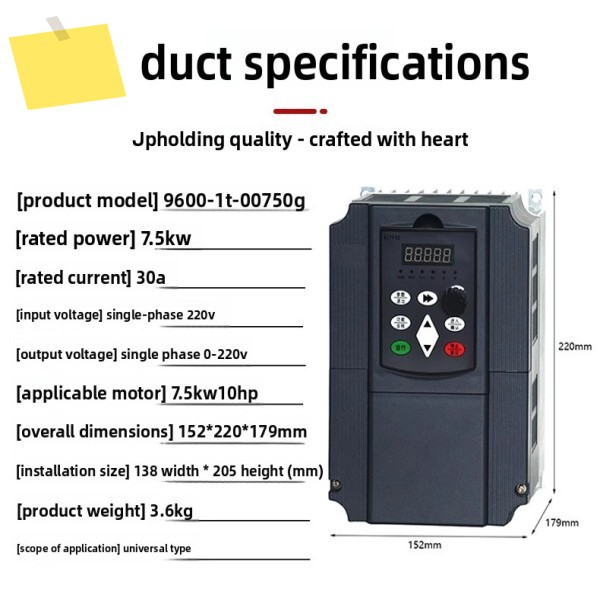 AC 드라이브 1.5kw2.2kw4kw5.5kw7.5kw11kw 220v380v 주파수 변환기 3상 인버터 모터 속도 제어기 VFD 제품 이미지