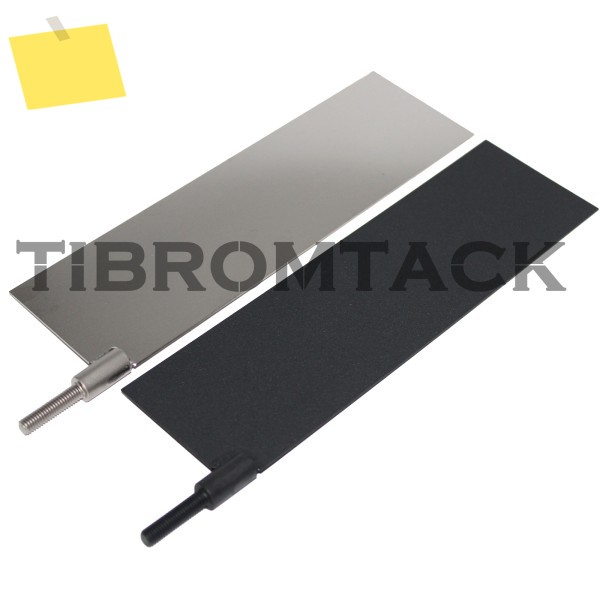 RuIr 코팅 티타늄 양극판 + 순수 음극판200x60x1mm 단자 포함 전기 매끼 제품 이미지