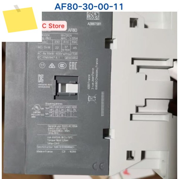 컨트롤 접촉기 1SBL397001R1100 AF80-30-00-11 20-60yliqueCC용 새 제품 제품 이미지
