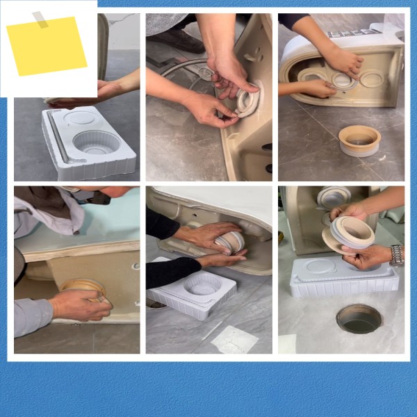 화장실 플랜지 링, 씰 탈취, 두꺼운 하수도 액세서리, 변기 시트, 누수 방지 범용 고무 제품 이미지
