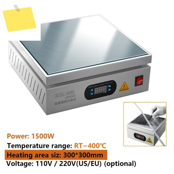 300300mm 가열 스테이션 전자 핫 플레이트 예열 플랫폼 0~400 ℃ BGA PCB SMD 전화 LCD 터치 스크린 수리용 제품 이미지