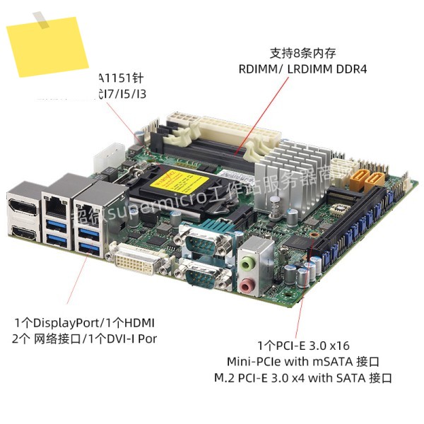 슈퍼마이크로용 마더보드 X11SSV-Q M-ITX I7 I5 I3 NAS 완벽한 테스트, 좋은 품질 제품 이미지