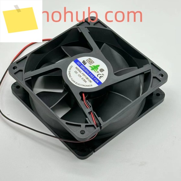 FONSONING FSY13B12M DC 12V 0.50A 120x120x38mm 2 선 서버 냉각 팬 제품 이미지