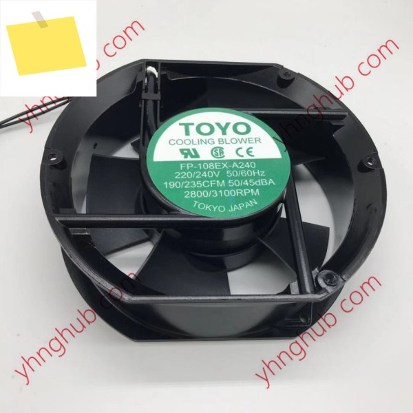 TOYO FP-108EX-A240 AC 240V 1.9A 172x150x51mm 2 선 서버 냉각 팬 제품 이미지