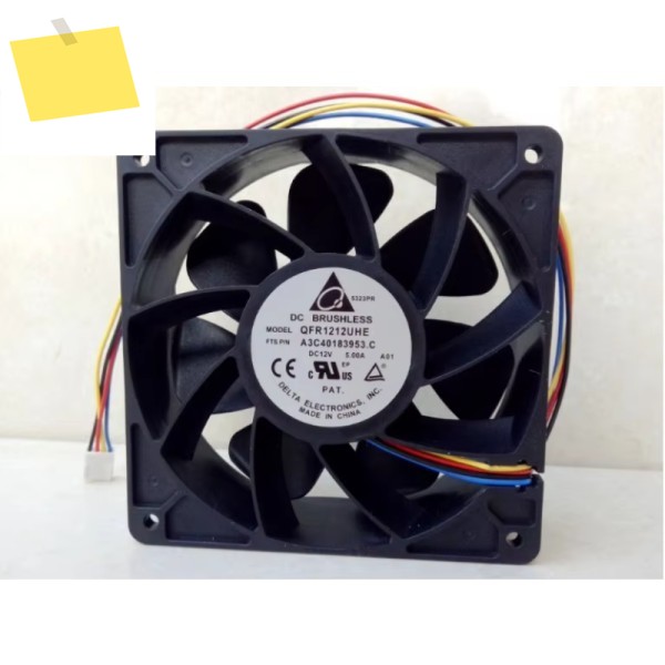 Delta Electronics QFR1212UHE A01 DC 12V 5.00A 120x120x38mm 4선 서버 냉각 팬 제품 이미지