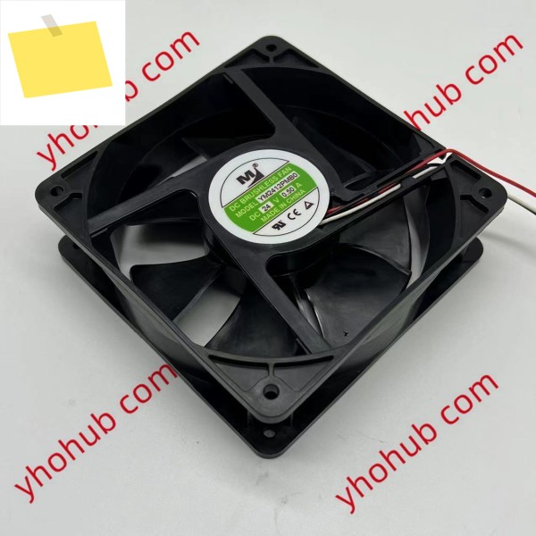 MHuaxia YM2412PMB0 DC 24V 0.5A 120x120x38mm 3선 서버 냉각 팬 제품 이미지