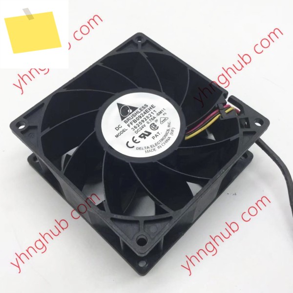 Delta Electronics FFB0924EHE SM11 DC 24V 0.75A 90x90x28mm 3 선 서버 냉각 팬 제품 이미지