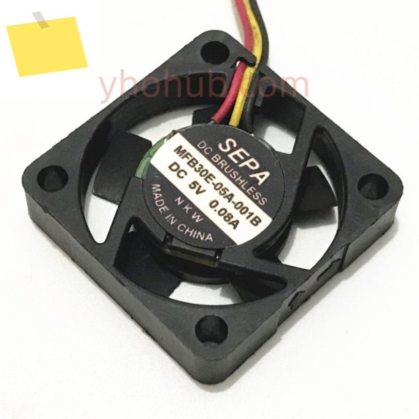 SEPA MFB30E-05A-001B DC 5V 0.08A 30x30x7mm 3 선 서버 스퀘어 팬 제품 이미지
