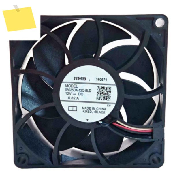 NMB 08025DA-12Q-BLD DC 12V 0.82A 80x80x25mm 3선 서버 냉각 팬 제품 이미지