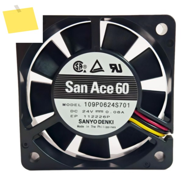 SANYO DENKI 109P0624S701 DC 24V 0.08A 60x60x15mm 3선 서버 냉각 팬 제품 이미지
