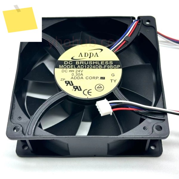 ADDA AD1224DB-F9BGP DC 24V 0.3A 120x120x38mm 4선 서버 냉각 팬 제품 이미지
