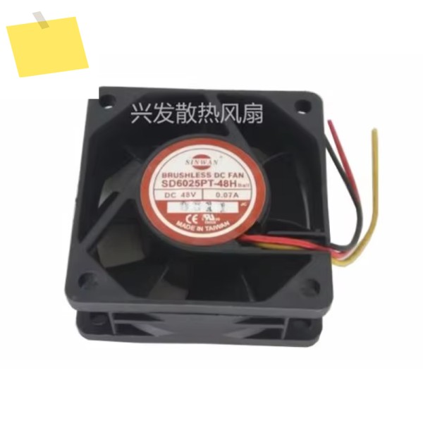 SINWAN SD6025PT-48H 서버 냉각 선풍기, DC 48V, 0.07A, 60x60x25mm, 3 선 제품 이미지