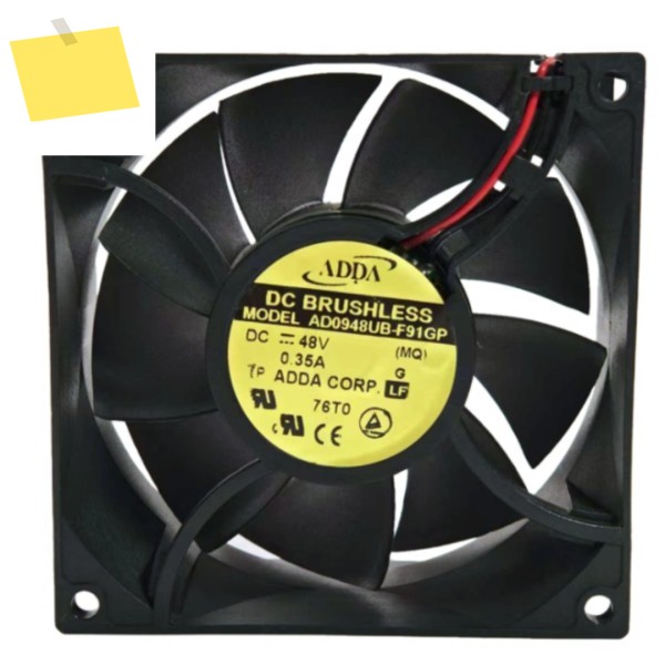 ADDA AD0948UB-F91GP DC 48V 0.35A 92x92x38mm 2선 서버 냉각 팬 제품 이미지