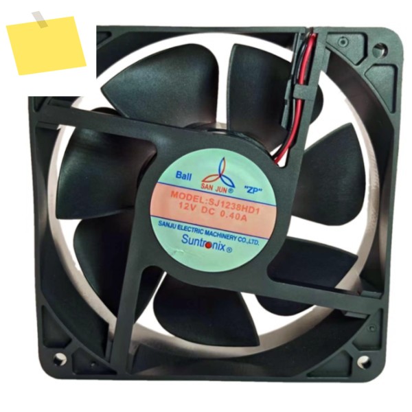 SJ1238HD1 DC 12V 0.4A 120x120x38mm 2선 서버 냉각 팬 제품 이미지