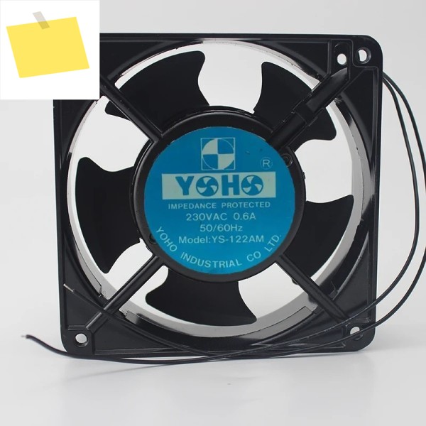 YOHO YS-122AM 서버 냉각 선풍기, AC 230V, 0.6A, 120x120x38mm, 2 선 제품 이미지