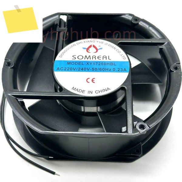 SOMREAL XY17250HBL AC 220V 0.23A 172x151x50mm 2 선 서버 냉각 팬 제품 이미지