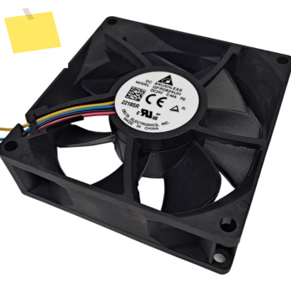 델타 일렉트로닉스 QFR0824UH DC 24V 0.44A 80x80x25mm 4선 서버 냉각 팬 제품 이미지