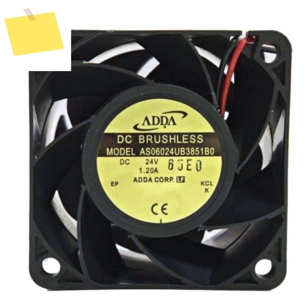 ADDA AS06024UB3851B0 DC 24V 1.20A 60x60x38mm 2선 서버 냉각 팬 제품 이미지