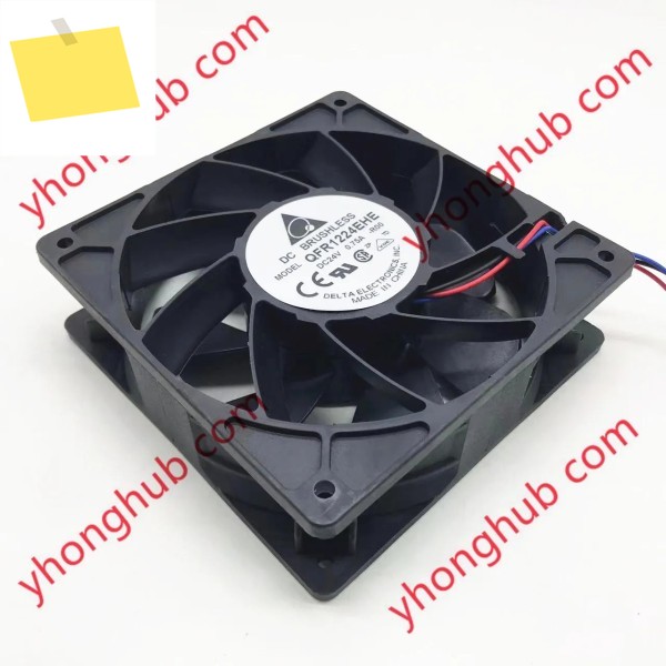 델타 일렉트로닉스 서버 냉각 선풍기, QFR1224EHE R00, DC 24V, 0.75A, 120X120X38mm 제품 이미지