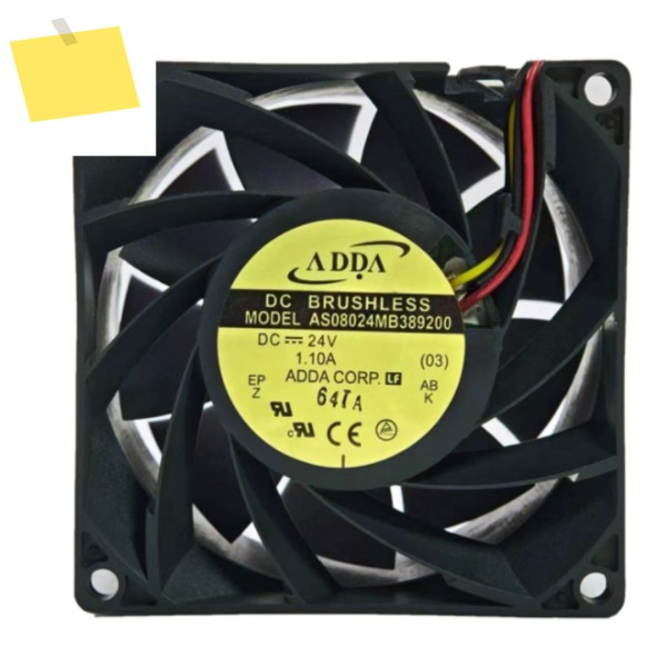 ADDA AS08024MB389200 DC 24V 1.10A 80x80x38mm 3선 서버 냉각 팬 제품 이미지