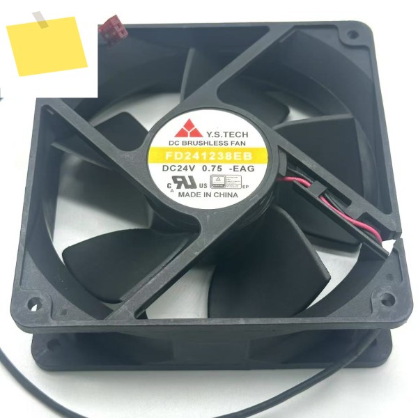 Y.S TECH 2 와이어 서버 냉각 선풍기, FD241238EB DC 24V, 0.75A, 120x120x38mm 제품 이미지