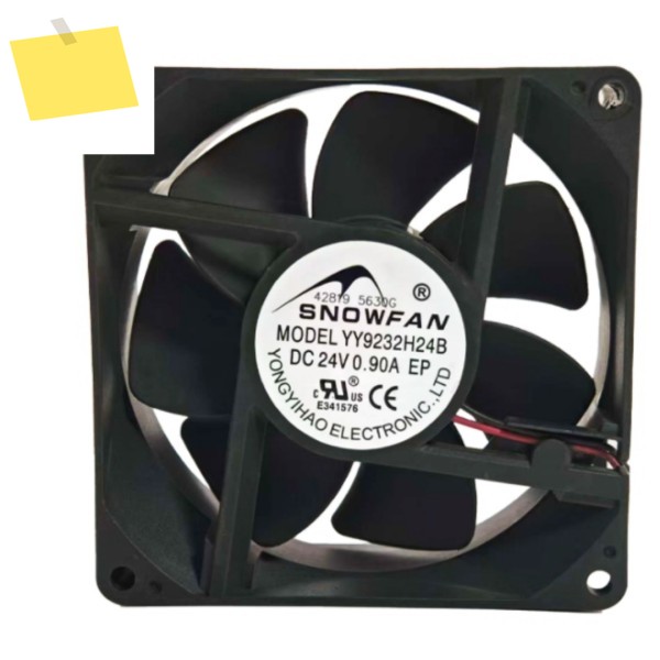 SNOWFAN YY9232H24B DC 24V 0.90A 92x92x32mm 2-와이어 서버 냉각 팬 제품 이미지