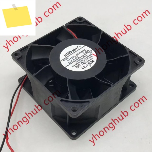 NMB-MAT 3115RL-05W-B70 ER1 DC 24V 0.8A 80x80x38mm 2 와이어 제품 이미지