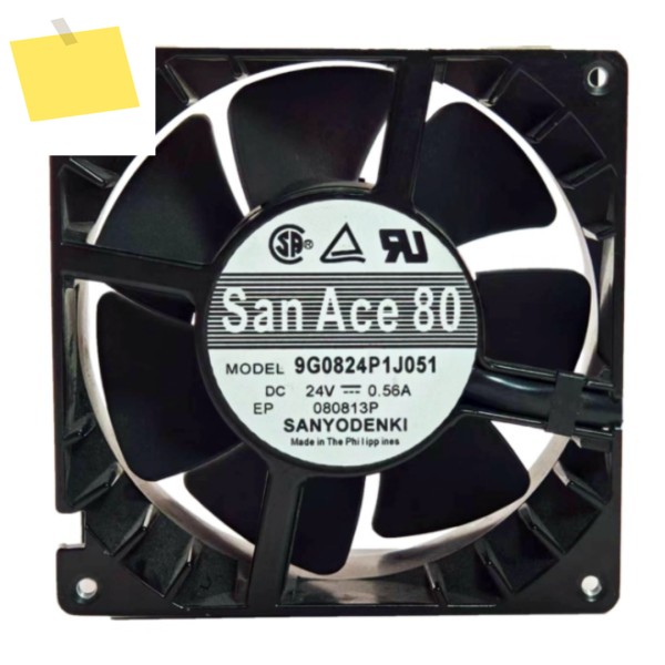 SANYO DENKI 9G0824P1J051 DC 24V 0.56A 80x80x38mm 2선 서버 냉각 팬 제품 이미지