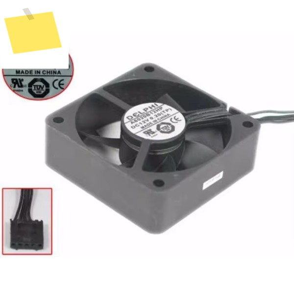 DELPHI 4 와이어 서버 냉각 선풍기, A6020B12HP, DC 12V, 0.2A, 60x60x20mm 제품 이미지