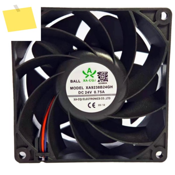 XA9238B24GH DC 24V 0.75A 92x92x38mm 3선 서버 냉각 팬 제품 이미지