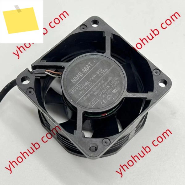 NMB-MAT 3 선 서버 냉각 선풍기, 1910RL-04W-B49 X01 DC 12V 0.21A 47x47x25mm 제품 이미지