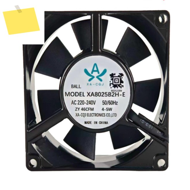 XA-CQJ XA8025B2H-E AC 220-240V 5W 80x80x25mm 2선 서버 냉각 팬 제품 이미지
