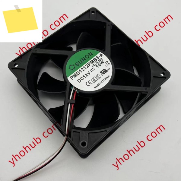 SUNON PMD1212PMB3-A 2.R.GN DC 12V 10W 120x120x38mm 3 선 서버 냉각 팬 제품 이미지