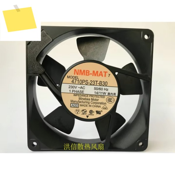NMB-MAT 서버 냉각 선풍기, 4710PS-23T-B30, A00 AC 230V, 1411W, 120x120x25mm 제품 이미지