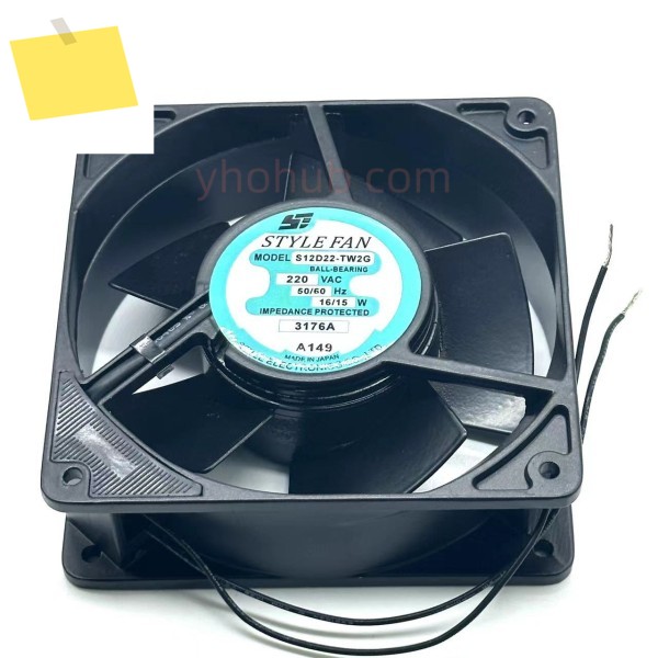 스타일 팬 S12D22-TW2G AC 220V 16W 120x120x38mm 서버 냉각 제품 이미지