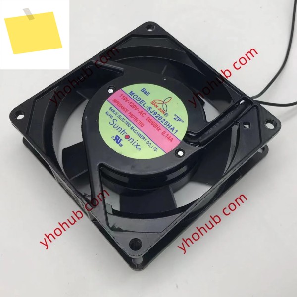 San Jun Suntronic 서버 스퀘어 선풍기, SJ92025HA1, 110V-120V, 0.14A, 92x92x25mm 제품 이미지