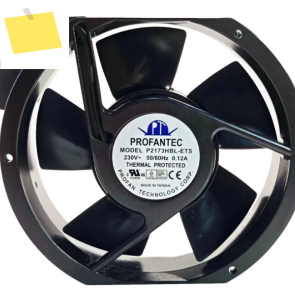 PROFANTEC P2173HBL-ETS AC 230V 0.12A 172x152x38mm 2선 서버 냉각 팬 제품 이미지