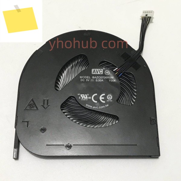 AVC 서버 냉각 선풍기, BAZC0706R5M, Y004 01LW143, DC 5V 0.5A, 와이어 제품 이미지