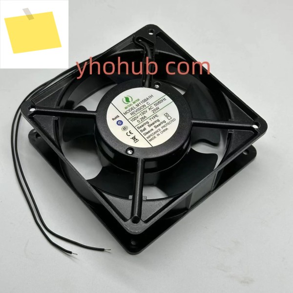MUTUAL 2 와이어 서버 냉각 선풍기, M145FCA2H AC 200V, 0.28A, 150x150x50mm 제품 이미지