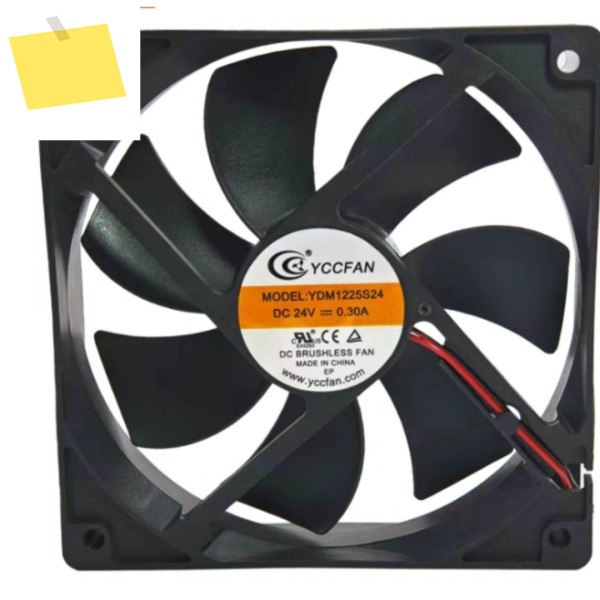 YCCFAN YDM1225S24 DC 24V 0.30A 120x120x32mm 3선 서버 냉각 팬 제품 이미지