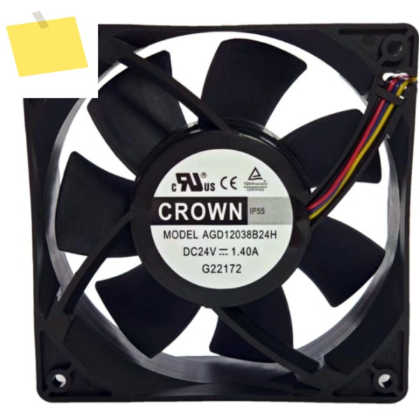 CROWN AGD12038B24H DC 24V 1.40A 120x120x38mm 4선 서버 냉각 팬 제품 이미지
