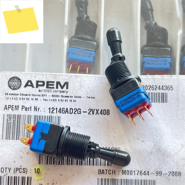 1PCS 12146AD2X408 수입, 버튼 스위치 6피트 2단 기어, 오류 방지, 자동 잠금 제품 이미지