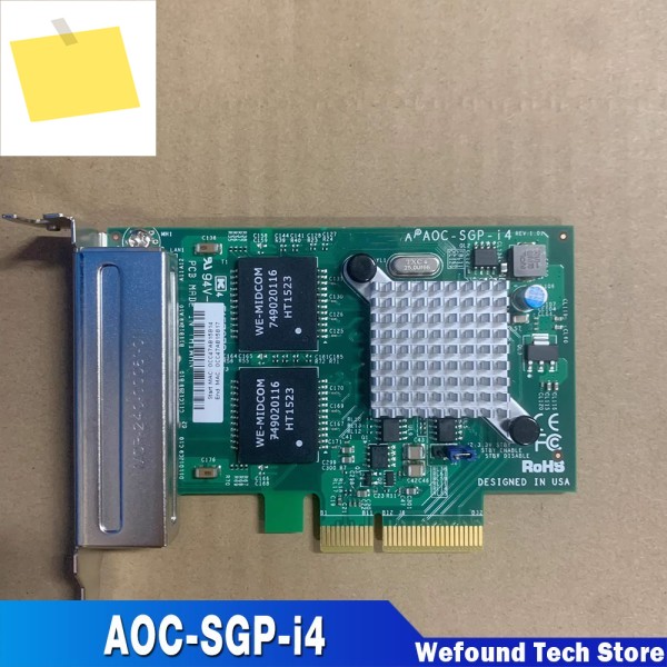 슈퍼마이크로 I350-T4 기가비트 네트워크 카드용 AOC-SGP-i4, 4 포트 제품 이미지