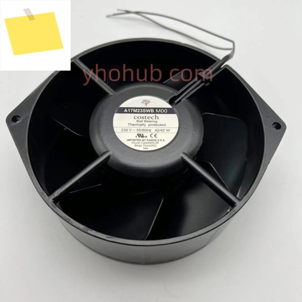 Costech 서버 냉각 선풍기, AC 230V, 42W, 172x151x55mm, 2 와이어, A17M23SWB, M00 제품 이미지