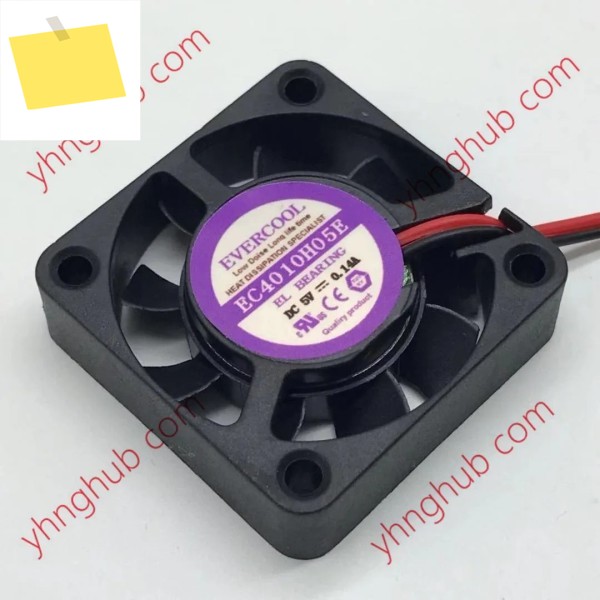 EverCool 2 와이어 서버 냉각 선풍기, EC4010H05E, DC 5V, 0.14A, 40x40x10mm 제품 이미지