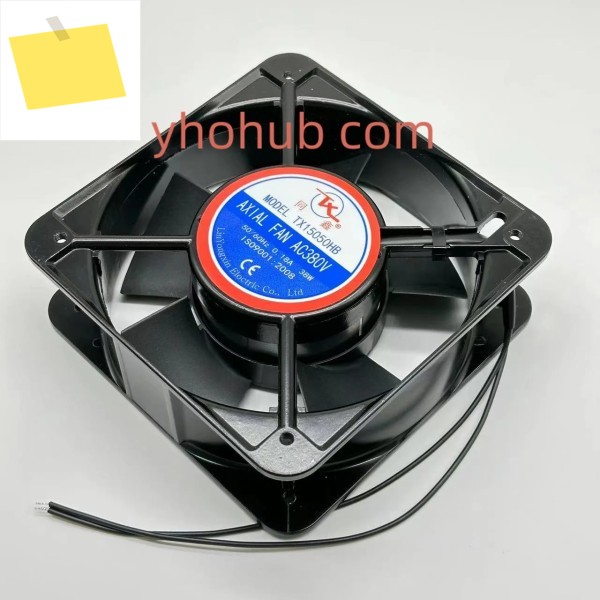 TX TX15050HB 2 선 서버 냉각 선풍기, AC 380V, 0.18A, 150x150x50mm 제품 이미지