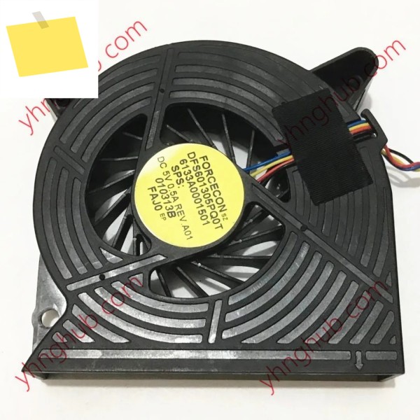 Forcecon 4-와이어 서버 냉각 선풍기, DFS601305PQ0T FAJ0 6133A0001501 DC 5V 0.5A 제품 이미지