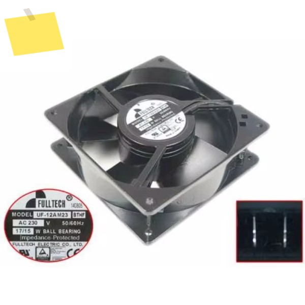 FULLTECH UF-12AM23 BTHF 서버 냉각 선풍기, AC 230V, 17W, 120x120x38mm 제품 이미지
