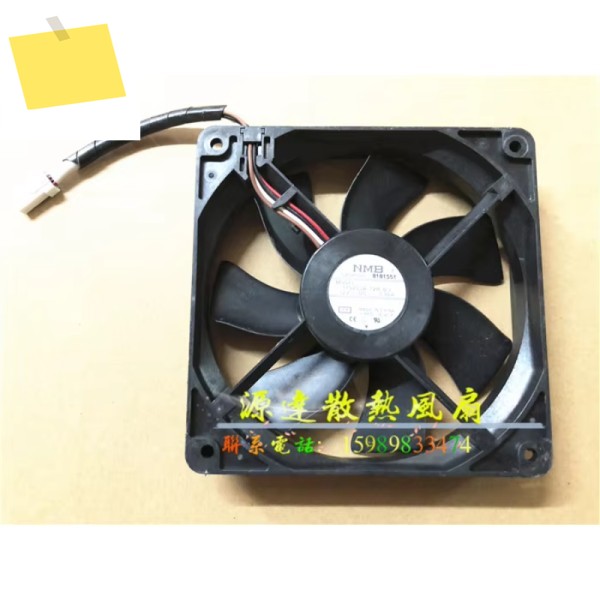 NMB-MAT 4 와이어 서버 냉각 선풍기, 11925SA-12R-BU, DC 12V 0.86A, 120x120x25mm 제품 이미지