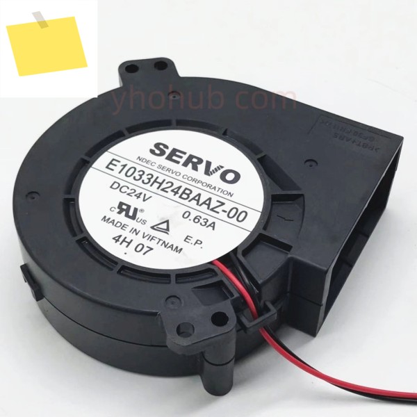 서보 E1033H24BAAZ-00 DC 24V 0.63A 97x97x33mm 2 선 서버 냉각 팬 제품 이미지
